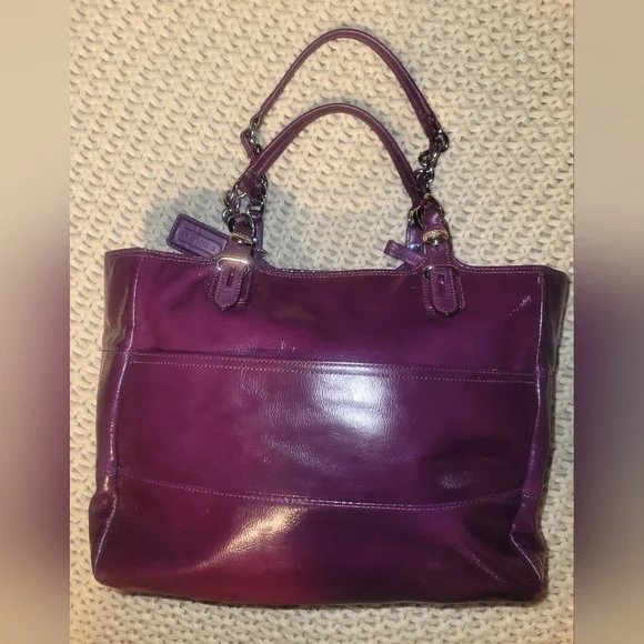 Coach Tribeca Patent Leather Tote Berry - Picture 2 of 13
